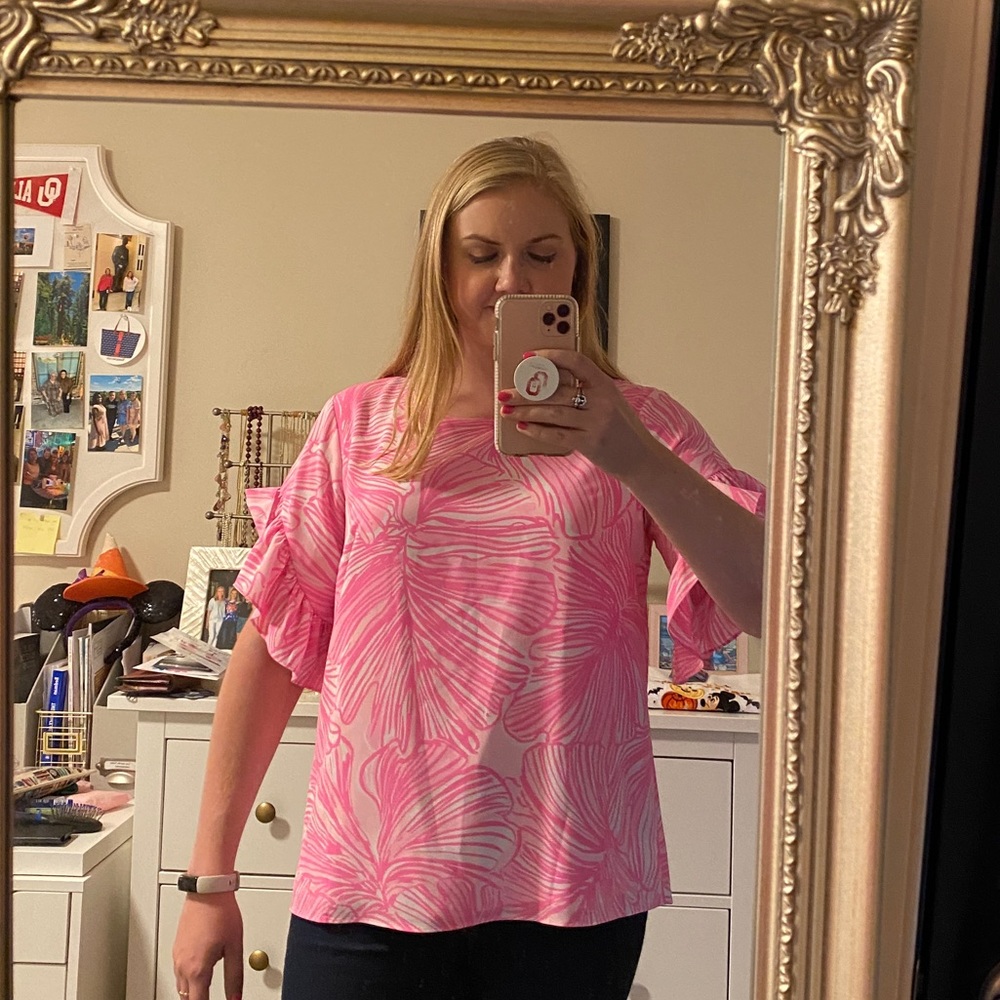 Lilly Pulitzer Ruffle Sleeve Top